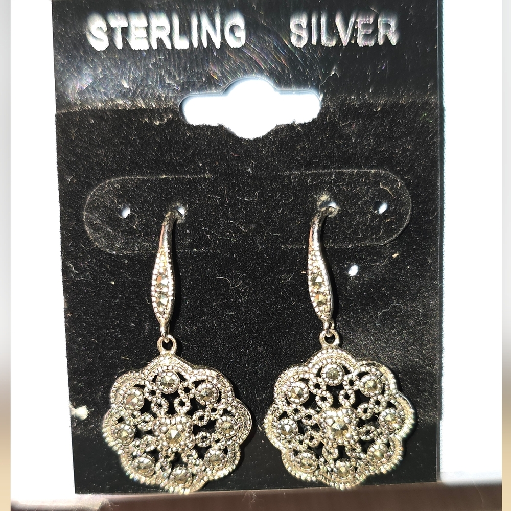 Sterling Silver and Marcasite Dangles